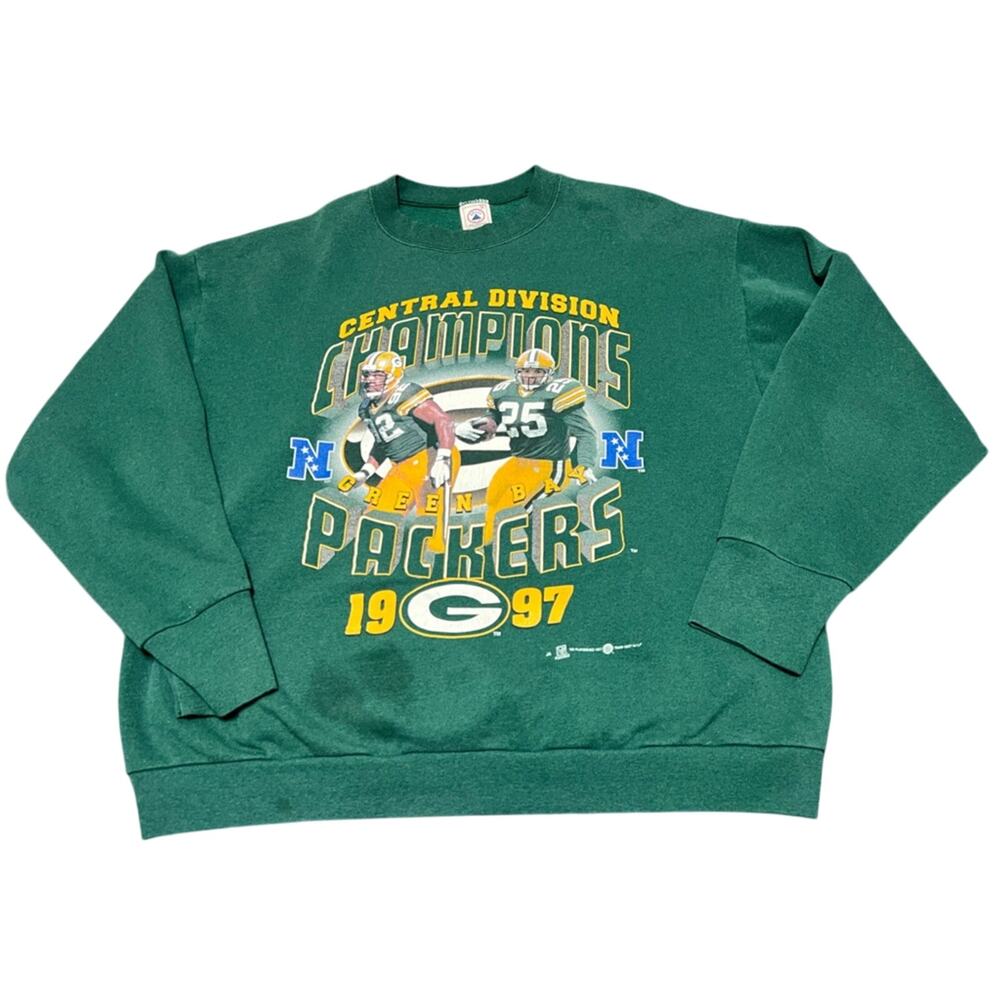 Vtg 97' Green Bay Packers NFL Football Crewneck Sweatshirt Mens XL Reggie White
